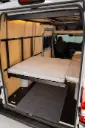 VAN7 transverse sleeper lift bed with slatted frame extension